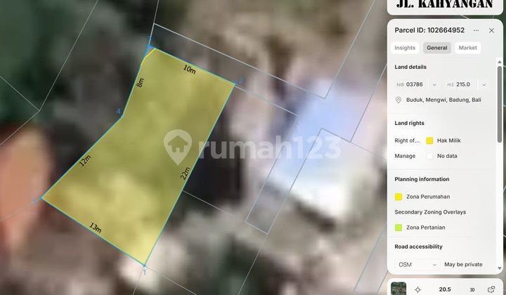 SMALL PLOT OF LAND WITH RICE FIELD AND RIVER VIEW IN BUDUK