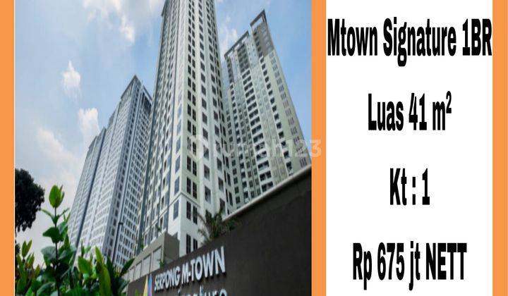 Dijual Cepat Mtown Signature 1BR Joy Juragan 08161489577 1