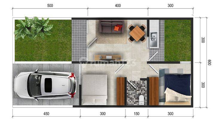 Dijual Rumah Modern Minimalis Strategis Type 40 72 di Bunga Citra Lestari Regency, Tlogowaru, Kota Malang 2