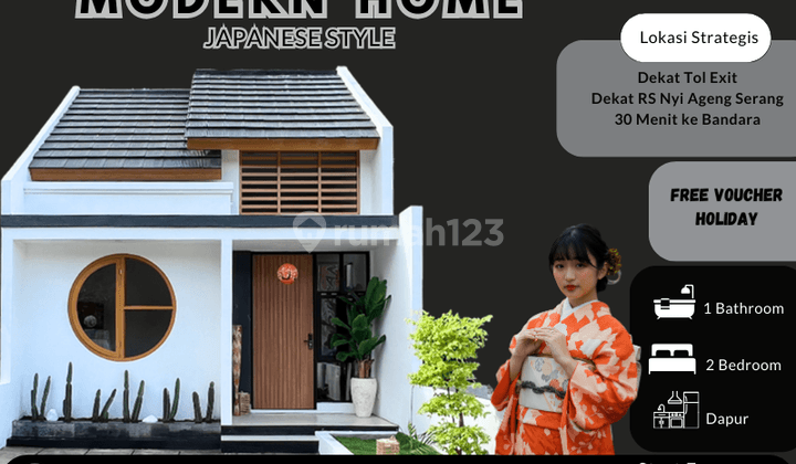 Rumah Minimalis Jepang, 300 Juta, Dekat Rs Nyi Ageng Serang  1