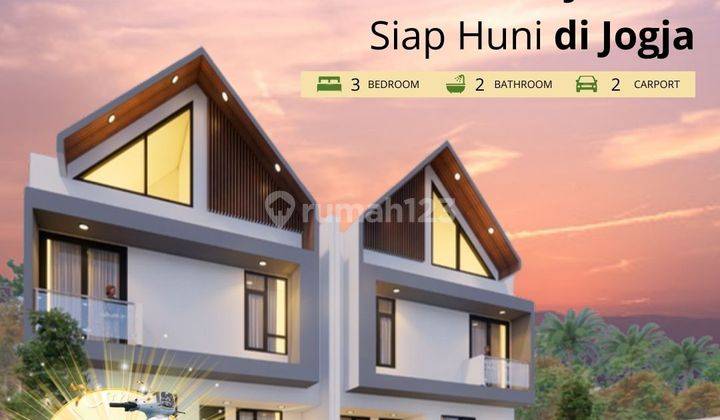 Jual Rumah Murah 2 Lantai Bernuansa Villa Barat UMY 1