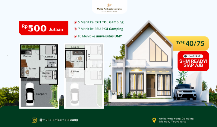 Rumah Nuansa Villa Sleman Jogja Hanya 500 Juta 1