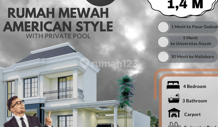 Dijual Rumah Mewah, Lokasi Premium Dekat Pasar Godean  1