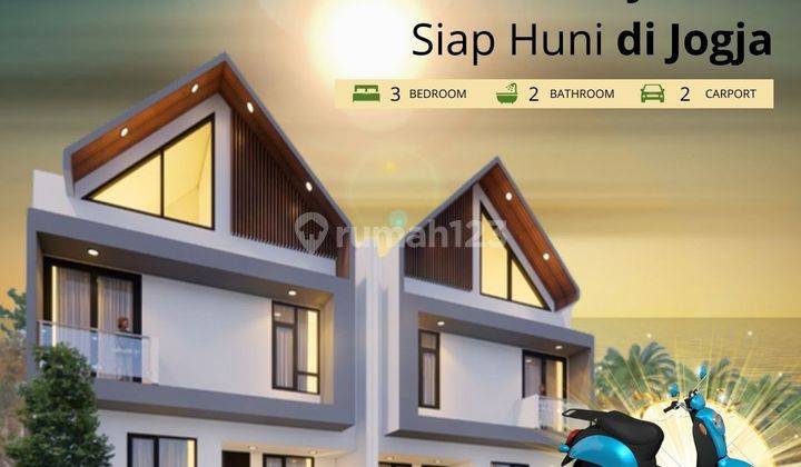 Jual Rumah 2 Lantai Minimalis Modern Siap Huni Barat UMY 1