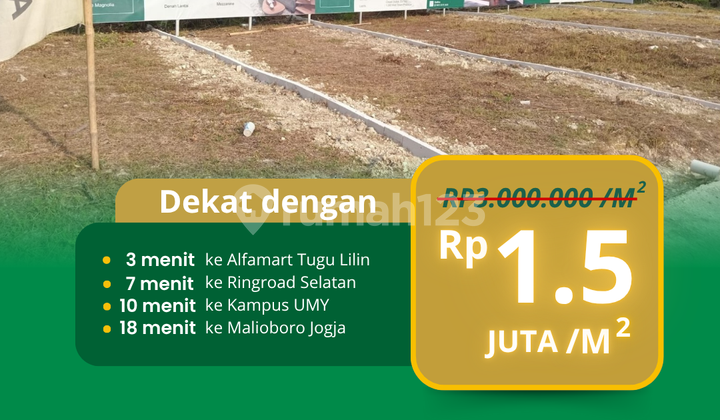 Tanah Murah Dalam Perumahan Samping Smk Muh Bangunjiwo Bantul