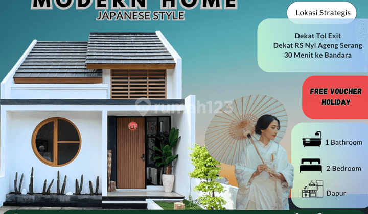 Dijual Rumah Minimalis Jepang, Dekat Exit Tol Dan Rs  1