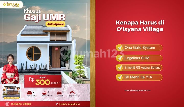 Rumah Murah di Jogja Dekat Brimob Sentolo Dalam Cluster 1
