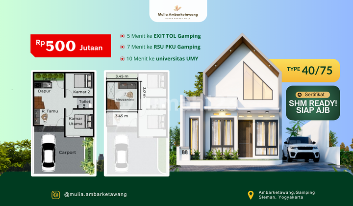 Rumah SHM Sleman 500 Juta Promo Khusus