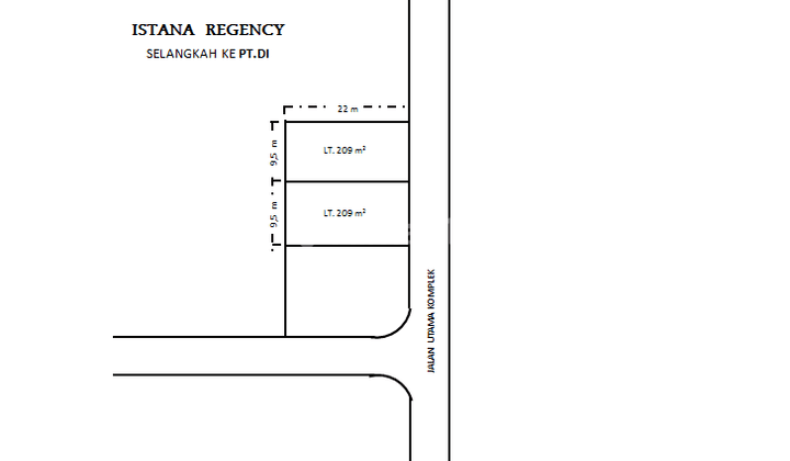Tanah Dijual Pasteur, Istana Regency Lebar 9 M Dekat Tol Pasteur 1
