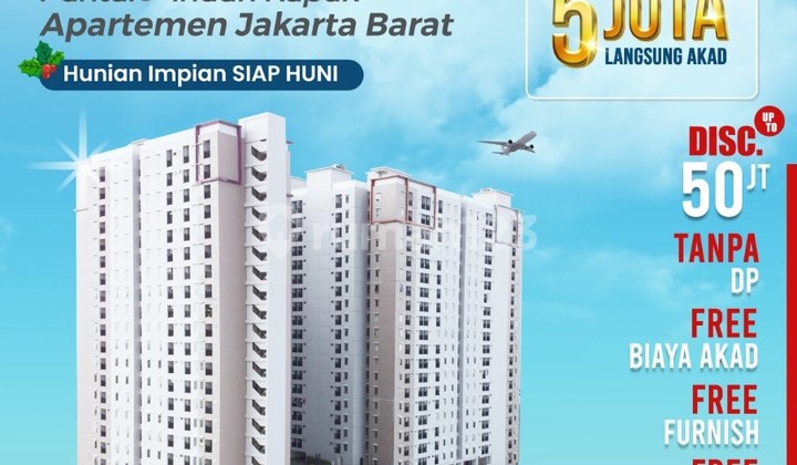 Apartemen 1BR Sentraland Cengkareng Tanpa Dp, Cicilan 3jtan 8