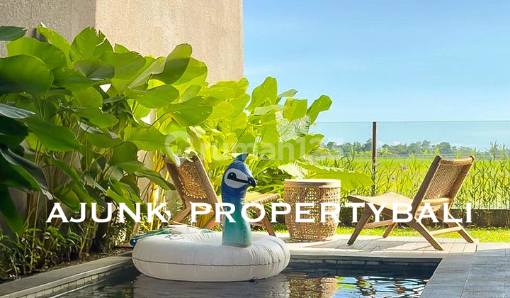 Vila Modern Tropis Dgn View Sawah Di Kedungu - Tabanan