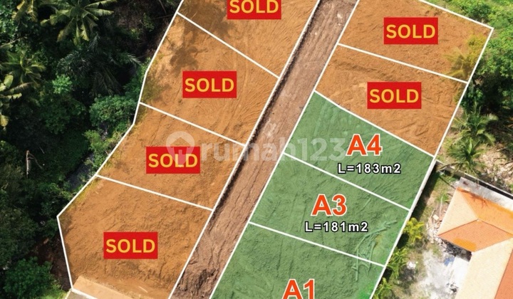 Sisa 4 Plot Tanah Kavling Dgn Jungle View, di Singakerta Ubud