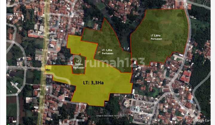 Tanah Darat 3,3 Ha di Cileunyi Bandung Cocok untuk Perumahan