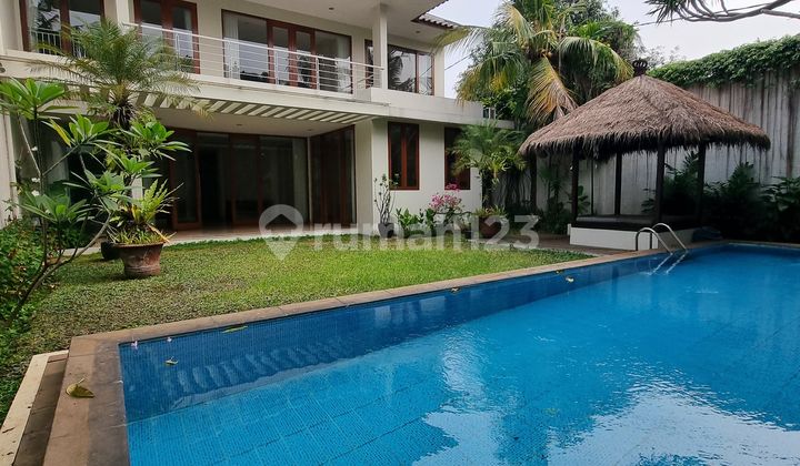 For Rent House with Swimming Pool and Garden in Kemang, South Jakarta