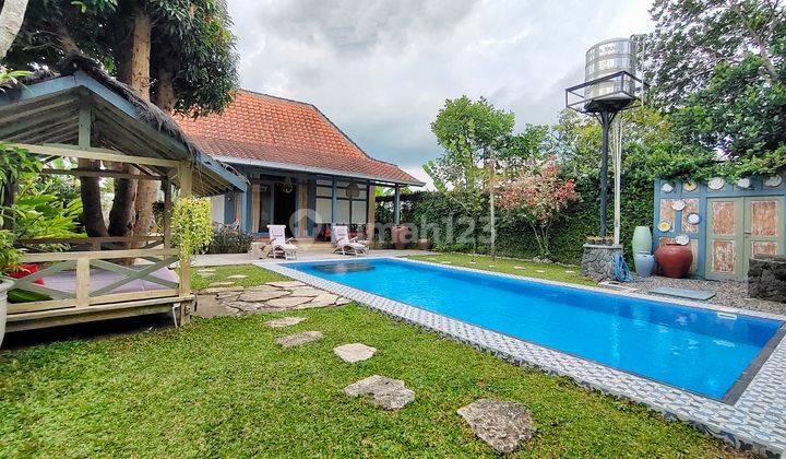 Rumah Villa Kolam Renang Artistik Jogja  1