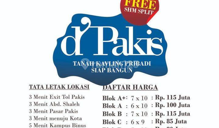 TANAH KAVLING SIAP BANGUN HARGA BAGUS DI PAKIS KABUPATEN MALANG. 2