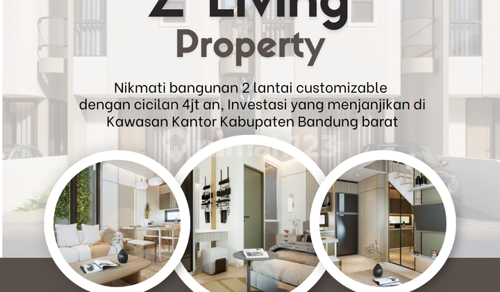 Rumah 2 Lantai split level view gunung burangrang 1
