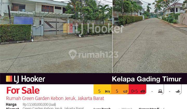 Rumah Green Garden Kebon Jeruk, Jakarta Barat 2