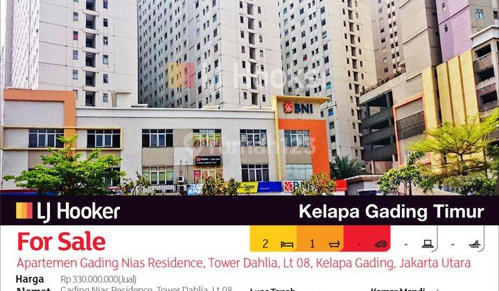 Apartemen Gading Nias Residence Tower Dahlia Lantai 8, Pegangsaan Dua, Jakarta Utara 2