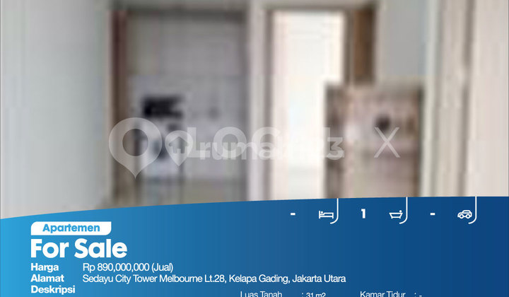 Sedayu City Tower Melbourne 28th Floor, Kelapa Gading, North Jakarta 2