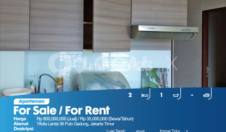Apartemen Tifolia Lantai 36 Pulo Gadung, Jakarta Timur 2