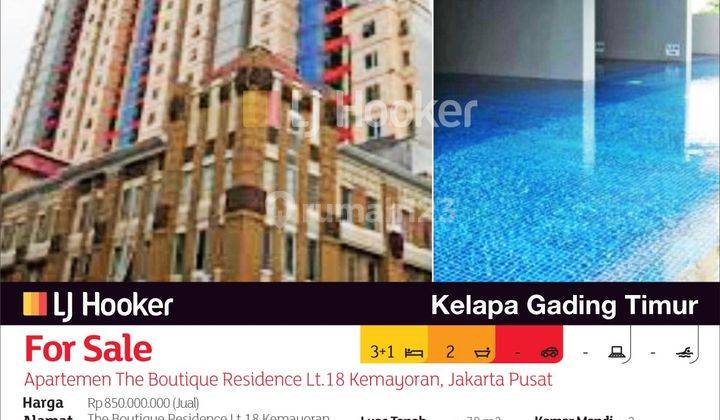 Apartemen The Boutique Residence Lantai 18 Kemayoran, Jakarta Pusat 2