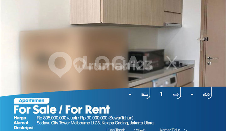 Apartemen Sedayu City Tower Melbourne Lt.28, Kelapa Gading, Jakarta Utara 2
