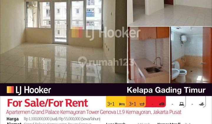 Apartemen Grand Palace Kemayoran Tower Genova Lt.9 Kemayoran, Jakarta Pusat 2