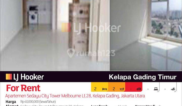 Apartemen Sedayu City Tower Melbourne Lt.28, Kelapa Gading, Jakarta Utara 2