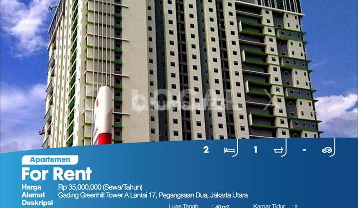 Apartemen Gading Greenhill Tower A Lantai 17, Pegangsaan Dua, Jakarta Utara 2