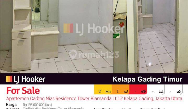 Apartemen Gading Nias Residence Tower Alamanda Lt.12 Kelapa Gading, Jakarta Utara 2