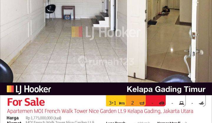 Apartemen Moi French Walk Tower Nice Garden Lt.9 Kelapa Gading, Jakarta Utara 2