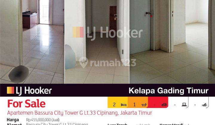 Apartemen Bassura City Tower G Lt.33 Cipinang, Jakarta Timur 2