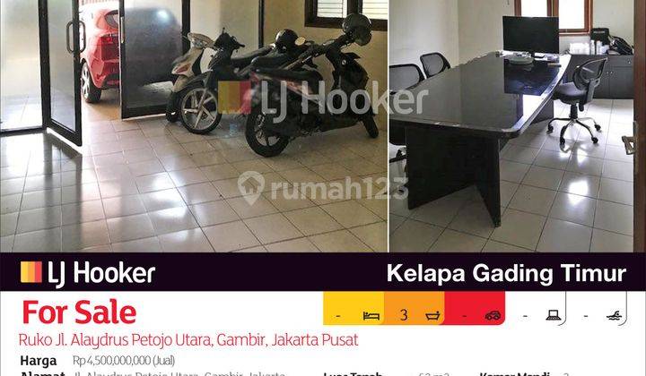 Ruko Jl. Alaydrus Petojo Utara, Gambir, Jakarta Pusat 2