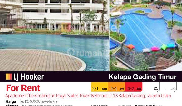 Apartemen The Kensington Royal Suites Tower Bellmont Lt.18 Kelapa Gading, Jakarta Utara 2