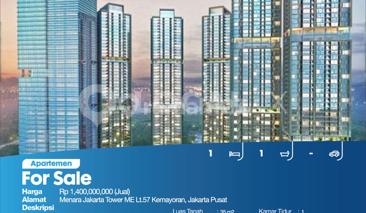 Apartemen Menara Jakarta Tower Me Lt.57 Kemayoran, Jakarta Pusat 2