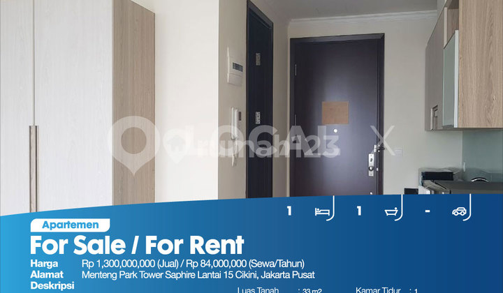 Apartemen Menteng Park Tower Saphire Lantai 15 Cikini, Jakarta Pusat 2
