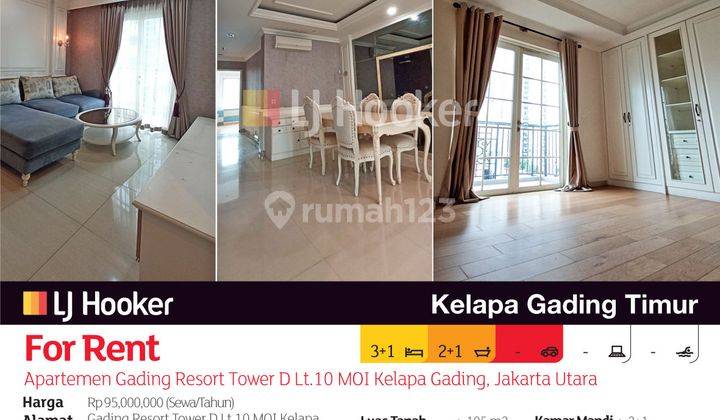 Apartemen Gading Resort Tower D Lt.10 Moi Kelapa Gading, Jakarta Utara 2