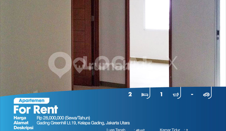 Apartemen Gading Greenhill Lt.19, Kelapa Gading, Jakarta Utara 2