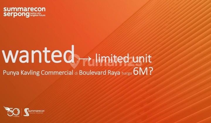 Commercial lot in Summarecon Serpong at an affordable price Commercial lot in Summarecon Serpong at an affordable price