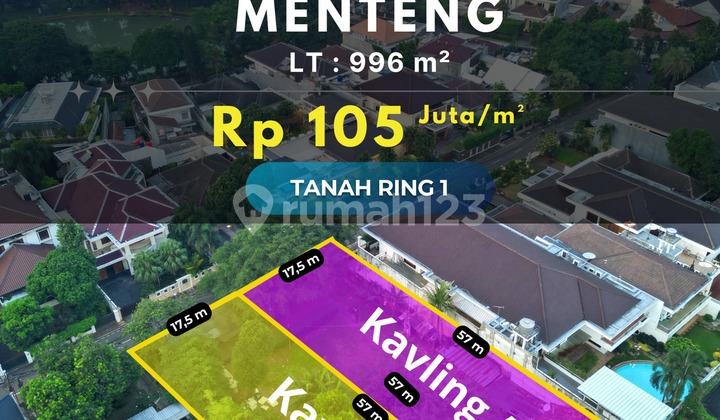 Lahan Tanah Di Menteng Ring 1, Strategis . Langka 