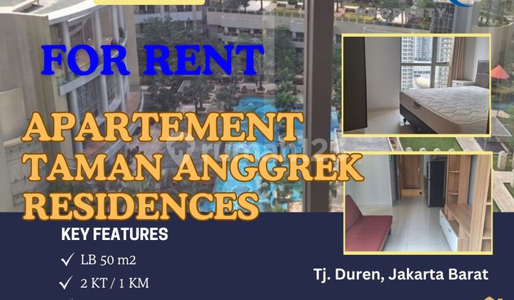 Disewa Apartemen Mewah Full Furnished 2 Bedroom Taman Anggrek Residences S. Parman Jakarta Barat Lokasi Sangat Strategis Book Now !!