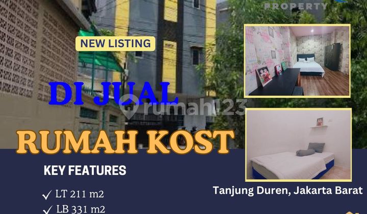 Dijual Rumah Kost 64 Kamar Harga Pasaran 25 M Jual Hanya 13 M di Jl. Alpukat 3 No. 40, Tj. Duren Grogol, Jakarta Barat Nego !!