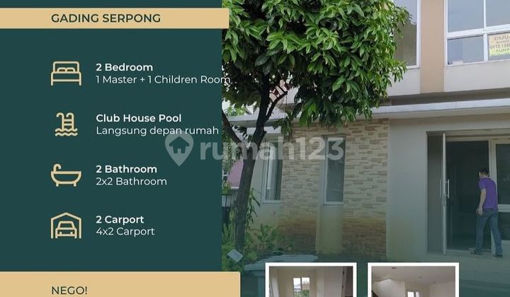 Di Jual Rumah Tinggal 2 Lantai Posisi HOEK di Jl Thompson Raya No. 52 Gading Serpong Tangerang HARGA MARKET : 4 M > JUAL 2,7 M NEGO DIKIT SIKAT !!