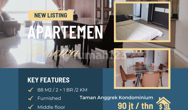 Apartemen Taman Anggrek Kondominium - Unit 6-30 H (Full Furnished)
