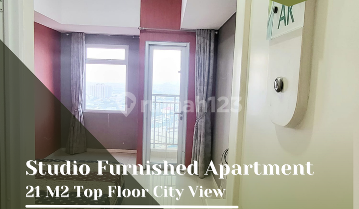 Sewa Apartemen Studio HGB 21 M2 di Greenlake Sunter Top Floor