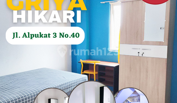 For Rent Mixed Dormitory Strategic for Students & Employees at Griya Hikari Jl. Alpukat 3 No.40, Tj. Duren, Grogol Petamburan, West Jakarta Cheapest Full Furnished Book Now !!