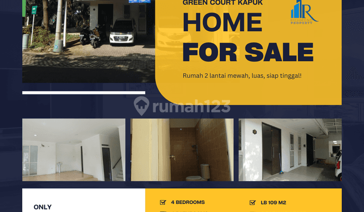 Jual Rumah 2 Lantia SHM di Komplek Greencourt Harga di Bawah Pasaran Termurah  1