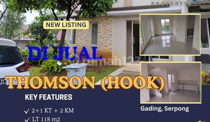 For Sale 2-Story Residential House Corner Position at Jl Thompson Raya No. 52 Gading Serpong Tangerang Market Price: 4 M > Selling 2.7 M Negotiable A Bit, Grab It !!