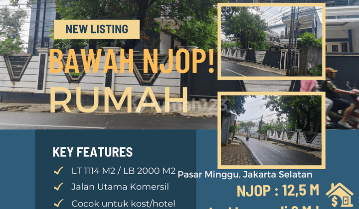 Lelang Cessie Rumah 1114 m2 di Pasar Minggu Harga di bawah NJOP include eksekusi !! 1